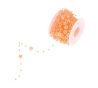 Perlas de cadena de cuentas, guirnalda de cadena, Rollo de 10 m de hilo de perlas artificiales, cadena de perlas, guirnalda de flores, adorno de perlas for decoración de bodas, fiestas, 8 mm y 3 mm(Or