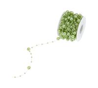 Perlas de cadena de cuentas, guirnalda de cadena, Rollo de 10 m de perlas artificiales, cadena de cuentas, guirnalda de flores, adorno de perlas for decoración de fiestas de bodas, bricolaje, cadena d