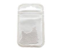 Perlas de caviar de uñas doradas y plateadas, cuentas de metal, herramientas de manicura, accesorios de decoración, cuentas de bola de arte de metal