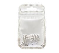 Perlas de caviar de uñas doradas y plateadas, cuentas de metal, herramientas de manicura, accesorios de decoración, cuentas de bola de arte de metal