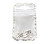Perlas de caviar para uñas plateadas, cuentas de metal, herramientas de manicura, accesorios de decoración, cuentas de bola de arte de metal