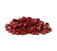 Perlas de cera de sellado octágono, 100 Uds. Cuentas de cera sellado octágono, decoración artesanal for tarjetas cumpleaños y bodas rojas(Flame Red)
