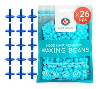 Perlas de Cera Depilatoria Nasal Medi Grade y Puntas de Repuesto Para el Kit de Depilación Nasal Medi Grade -Recargas de Perlas de Cera Caliente Depilacion para Vello Nasal -50 g de Perlas y 26 Puntas