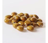 Perlas de embalaje de porcelana redonda hechas a m Cuentas espaciadoras ovaladas de porcelana de 16 mm, multicolor, 30 unidades, for joyería y manualidades.(Yellow Love)