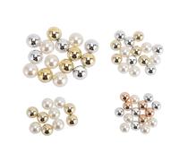 Perlas de Espalda Plana a Granel 55 Piezas Perlas Semicirculares de Imitación para Elaboración de Perlas de Plástico Suaves y Brillantes para Decoraciones de Bodas Ropa