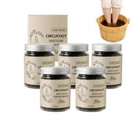 Perlas de hierbas naturales para remojo de pies con artemisa, Perlas desintoxicantes para pies con mal olor, Spa relajante para cansados, ayuda a calmar y refrescar, pedicura casera (5 botellas)