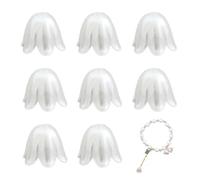 Perlas De Imitación - Cuentas Espaciadoras De Flores 100 Piezas | Perla Sintética A Granel | Pequeñas Cuentas De Costura, Falsas, Blancas Para Manualidades (acrílico/pintura, 11x9 Mm,)