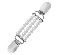 Perlas de moda para mujer, clip para chal, cuentas facetadas, elegantes perlas de imitación, clip para suéter, adecuado para varios estilos de joyería de moda, talla única, como se describe