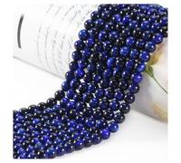 Perlas de piedras preciosas naturales, 45 piezas de 8 mm, piedra azul de ojo de tigre, cuentas pulidas redondas de piedras preciosas para enhebrar, cuentas de piedras preciosas para pulseras, collares