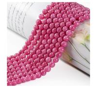 Perlas de piedras preciosas naturales, 60 piezas de 6 mm, perlas de rodolita de piedra natural, perlas pulidas redondas de piedras preciosas para enhebrar, perlas de piedras preciosas para pulseras