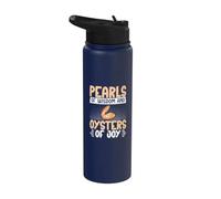 Perlas de Sabiduría y Ostras de Alegría Ostras Stainless Steel Insulated Water Bottle