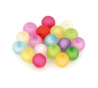 Perlas redondas colores Escarcha - 8 mm - 150 pcs aproximadamente