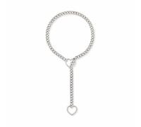 Perlas Regalos Collares Cadenas Regalos Joyería Collar Cadena deslizante Corazón para Mujeres, Punk, Gótico, Cubano, Hecho a mano, Joyería Lariat Accesorios Cadenas Collares Palos Joyería, acero