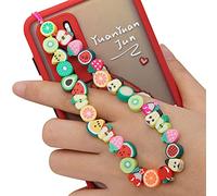 perlas teléfono Charm Strap Mobile Phone Beads Lanyard Diseño Bohemia Cadena de Teléfono Móvil Anti Lost Mobile Phone Chain Wrist Bracelet Phone Charm Strap Cord Lanyard for Women