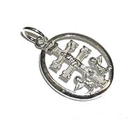 perlascarel Colgante Cruz de Caravaca con Cerco 2,5 cm x 1,8 cm Plata de Ley y Estuche Regalo