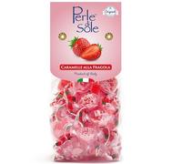 Perle di Sole - Caramelos de Fresa Con Aroma Natural, 200 g - Caramelos de Fruta Sabor Fresa - Dulzura Frutal Sin Gluten, Made in Italy