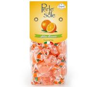 Perle di Sole - Gominolas de Fruta sabor Naranja con Verdadero Zumo de Fruta, 200 g - Dulces Delicias Mediterráneas de Cítricos Italianos - Dulzura Natural Made in Italy, Sin Gluten