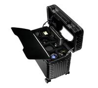 Perle Path Equipaje de mano para cámara de aluminio completo DSLR a prueba de golpes, bloqueo TSA, funda de equipo de fotografía con separadores extraíbles y ruedas desmontables de 360°, funda de