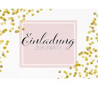 Perleberg 5 tarjetas de invitación generales con diseño de lunares - invitación para celebrar cumpleaños, bodas, Navidad, etc. - Tarjetas de invitación en 10,5 x 14,5 cm con sobre