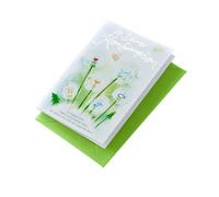 Perleberg Basic Classic Collection - Tarjeta de confirmación con iconos y texto (11,6 x 16,6 cm, sobre a juego)