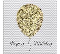 Perleberg BlingBling Collection - Tarjeta Felicitacion Cumpleaños con Sobre, Tarjetas Cumpleaños, 15 x 15 cm