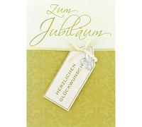 Perleberg Tarjeta de aniversario I Lifestyle Collection I Tarjetas de alta calidad para aniversario con diseño I Tarjeta de felicitación, aniversario, tarjeta de aniversario en 11,6 x 16,6 cm