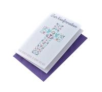 Perleberg Tarjeta de confirmación - Basic Classic Collection - Tarjeta de confirmación con diseño de cruz - Tarjeta de confirmación con sobre de color a juego en 11,6 x 16,6 cm