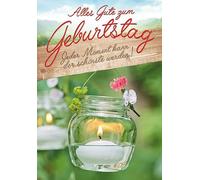 Perleberg Tarjeta de cumpleaños de alta calidad de la colección Basic Classic - Hermosa tarjeta de cumpleaños con sobre - Tarjetas de cumpleaños en calidad premium 11,6 x 16,6 cm