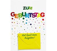 Perleberg Tarjeta de cumpleaños - Lifestyle Collection - Tarjeta de cumpleaños con texto y sobre de dinero, tarjeta de regalo con sobre a juego, tarjeta de felicitación de 11,6 x 16,6 cm