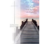 Perleberg Tarjeta de duelo - Colección Basic-Classic-Collection - Tarjetas de duelo con sobre - Tarjetas de agradecimiento de luto - Tarjetas de duelo de alta calidad en 11,6 x 16,6 cm