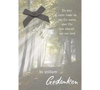 Perleberg Tarjeta de duelo - Colección Basic-Classic-Collection - Tarjetas de duelo con sobre - Tarjetas de agradecimiento de luto - Tarjetas de duelo de alta calidad en 11,6 x 16,6 cm