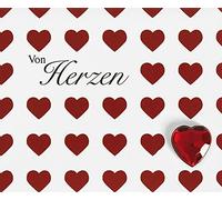 Perleberg Tarjeta de felicitación general Midi de la colección Midi Card - Tarjeta de alta calidad en calidad premium con sobre, elegantes tarjetas de felicitación con corazones 6,5 x 8 cm