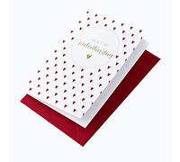 Perleberg Tarjeta de San Valentín con diseño amoroso - Colección Lifestyle - Regalo de amor para mujer y hombre San Valentín - Regalo de amor - Tarjetas de San Valentín con sobre - 11,6 x 16,6 cm