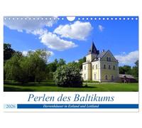 Perlen des Baltikums - Herrenhäuser in Estland und Lettland (Wandkalender 2026 DIN A4 quer), CALVENDO Monatskalender: Ehemalige Gutshäuser in den baltischen Staaten
