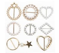 Perlen Schal Clip Metall TShirt Clips Elegante Mode Accessoires mit Glitzernden Steinen für Hochzeit Party Business oder Alltag 8 Stück Christmas Gifts