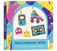 Perles à repasser - Rétro 90's: Avec 2 plaques, 750 perles de 6 couleurs, du papier à repasser, 1 pince, 2 porte-clés et 8 carrés de pâte adhésive (Anthelion - Kit)