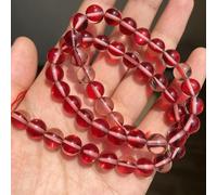 Perles rondes en Cristal Mat pour la Fabrication de Bijoux, perles en Pierre de Lune scintillantes, pour Bracelets, 38 cm, brins de 6, 8, 10 et 12 mm, Rouge Lisse, 8 mm, 45 pièces