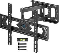 PERLESMITH Soporte TV Pared, para 26-60 Pulgadas Televisión hasta 40 kg, Soporte TVs Inclinable Giratorio y Extensible, Sujeción TV Pared 43 55 Pulgadas, MAX. VESA 400x400 mm PSMFK10