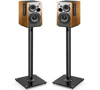 PERLESMITH Soportes universales para Altavoces de Suelo de 28 Pulgadas para Sonido Envolvente, Klipsch, Sony, Edifier, Yamaha, Polk y Otros Altavoces de estantería de hasta 22 Libras - 1 par