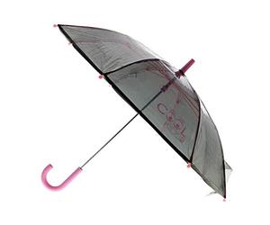PERLETTI 15545 - Paraguas Unisex 42/8 para Hombre, Color Gris Semitransparente y Rosa Transparente