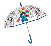 PERLETTI Paraguas Manual Transparente Stitch Disney 45cm, Sport, Multicolor (Multicolor), Talla Única