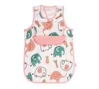 PERLETTI Babero Impermeable con Mangas y Bolsillo de Silicona Elefante