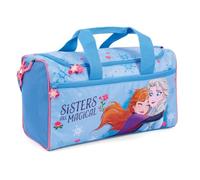PERLETTI Bolsa Deporte Infantil Disney Frozen 2 con Bandolera - Bolso Deportivo con Princesas Elsa y Ana - Mochila Gimnasio para Niña Rosa Lila Violeta - 40x24x20 (Turquesa)