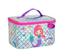 PERLETTI Bolsa Termica Porta Alimentos Niña con Sirenita - Nevera Portatil Pequeña para Niñas Rosa y Plata - Bolsa Almuerzo Infantil Lunch Box Playa Picnic Escuela - Cool Kids - 15x23x15cm (Sirena)