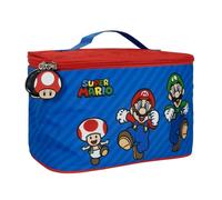 PERLETTI Bolsa Termica Porta Alimentos para Infantil - Bolsa para El Almuerzo Escolar - Bolsa Porta Alimentos - Infantil Bolsa Merienda para Picnics y Excursiones - 21x22x11cm - Super Mario