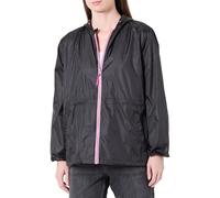 PERLETTI - Chaqueta Impermeable para Mujer, Chaqueta de Lluvia, Negro, M