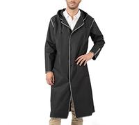PERLETTI Chubasquero adulto negro, Detalles reflectantes alta visibilidad. Talla L