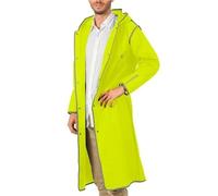 Perletti Impermeable con Capucha City Trench Unisex Amarillo Reflectante, Talla M