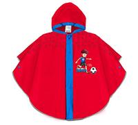 PERLETTI Impermeable Niños 3 4 5 6 Años con Bombero Rojo Azul - Chubasquero Infantiles con Capucha Botones a Presión - Ropa de Agua Detalles Reflectante Bomberito Apaga Incendio