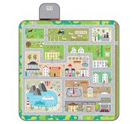 PERLETTI Manta Picnic Impermeable para Niños - 150x150 cm - Manta Picnic Plegable y Compacta - Ideal para Camping Accesorios, Carpa Playa y Ocultacion Jardín Exterior - Pista de Carreras
